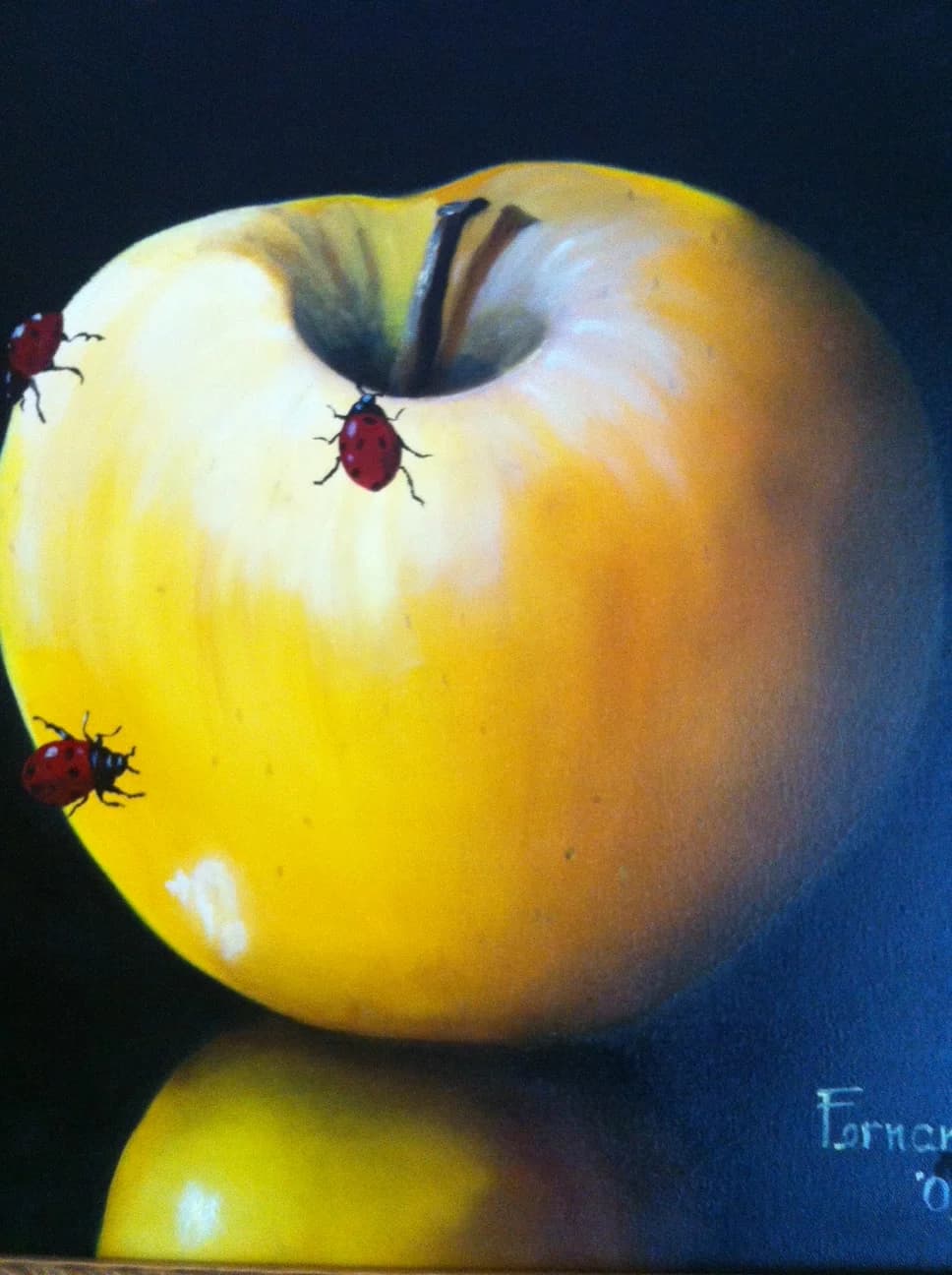 Apple with Ladybugs Still Life