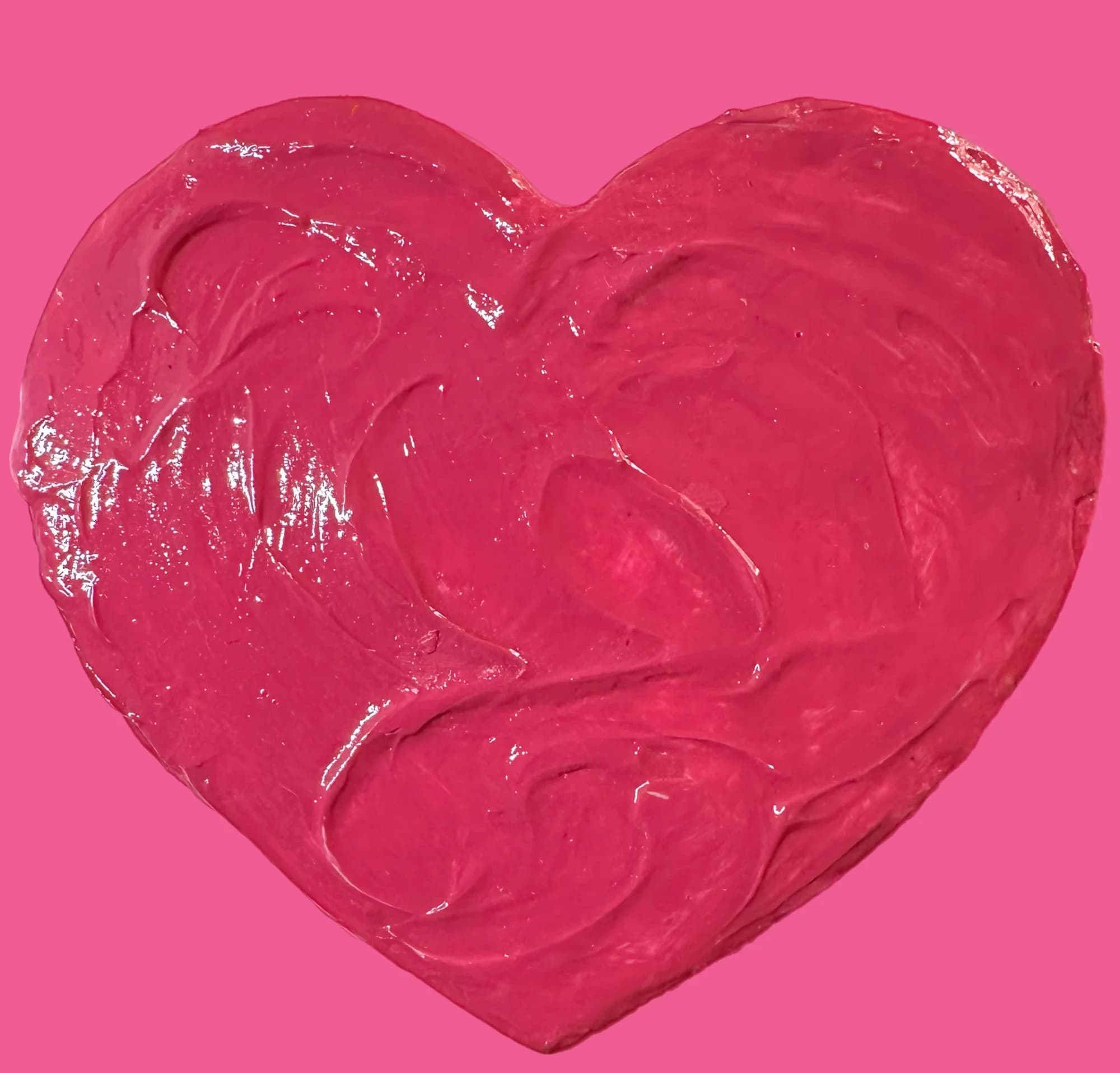 Pop Art Heart - Magenta on Pink