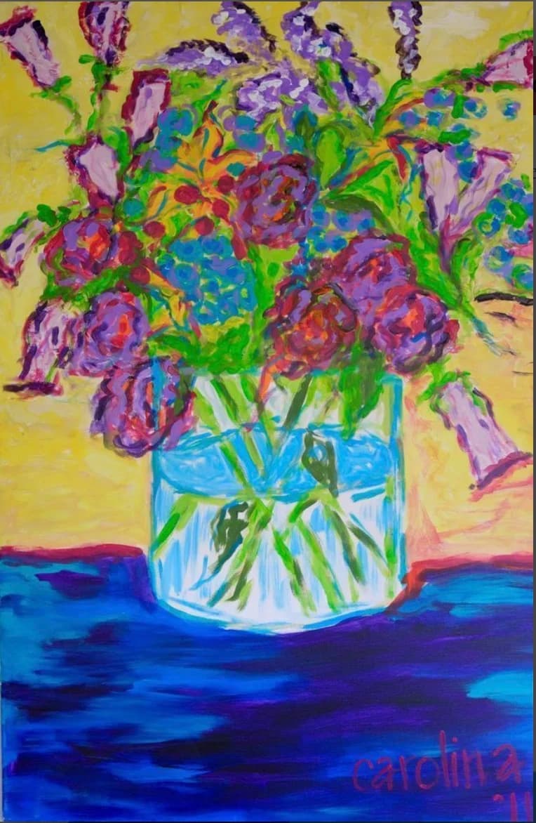 Lavender Flowers in a Vase