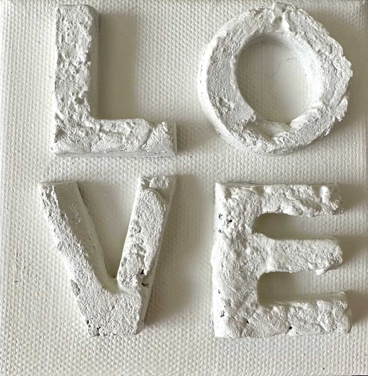 LOVE Sign White on White