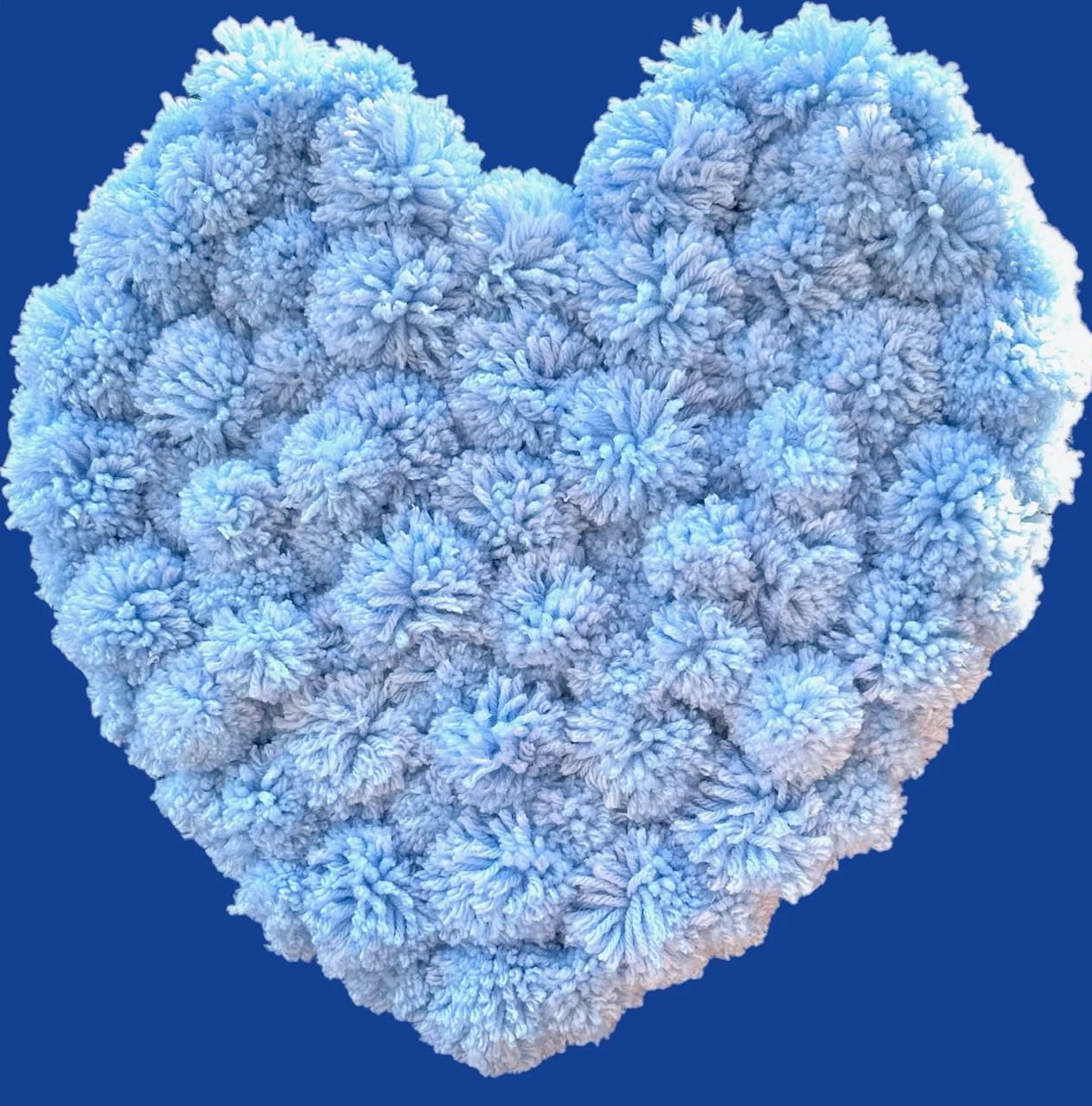 Pop Art Mixed Media Heart Blue on Royal