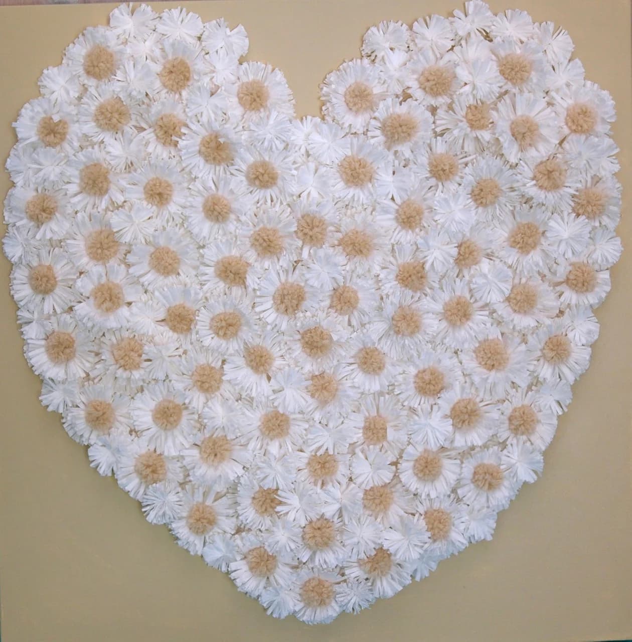 Pop Art Mixed Media Heart in Neutrals