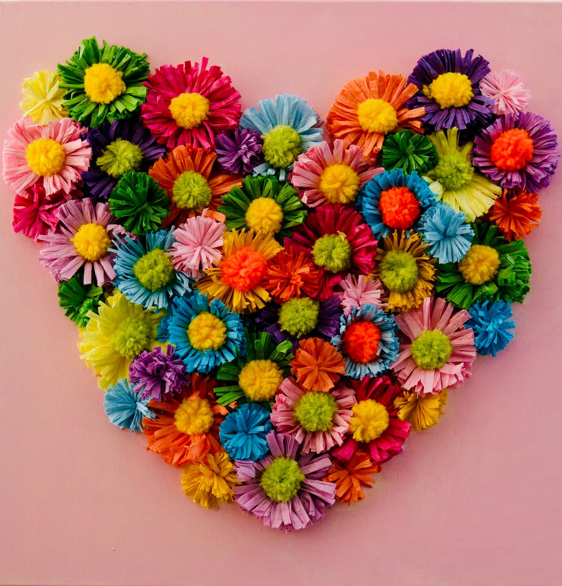 Pop Art Mixed Media Heart in Vibrant Colors