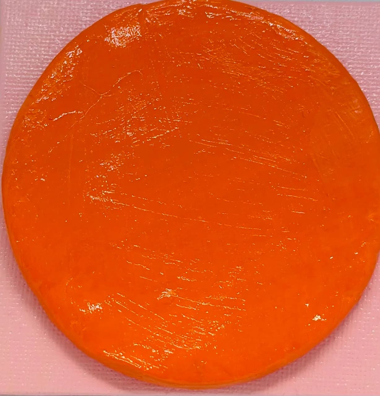 Orange Dot on Pink