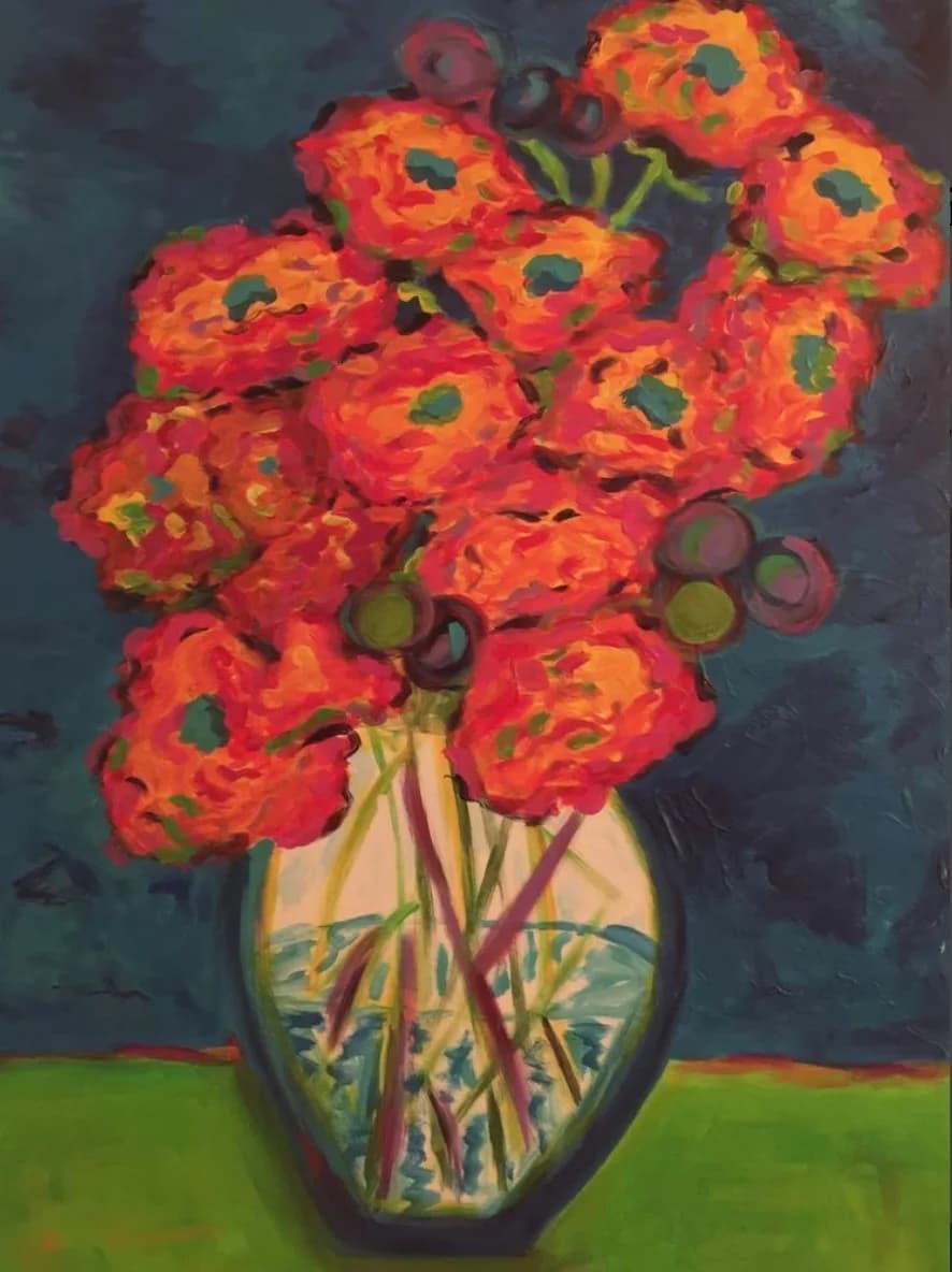Orange Poppies in a Vase