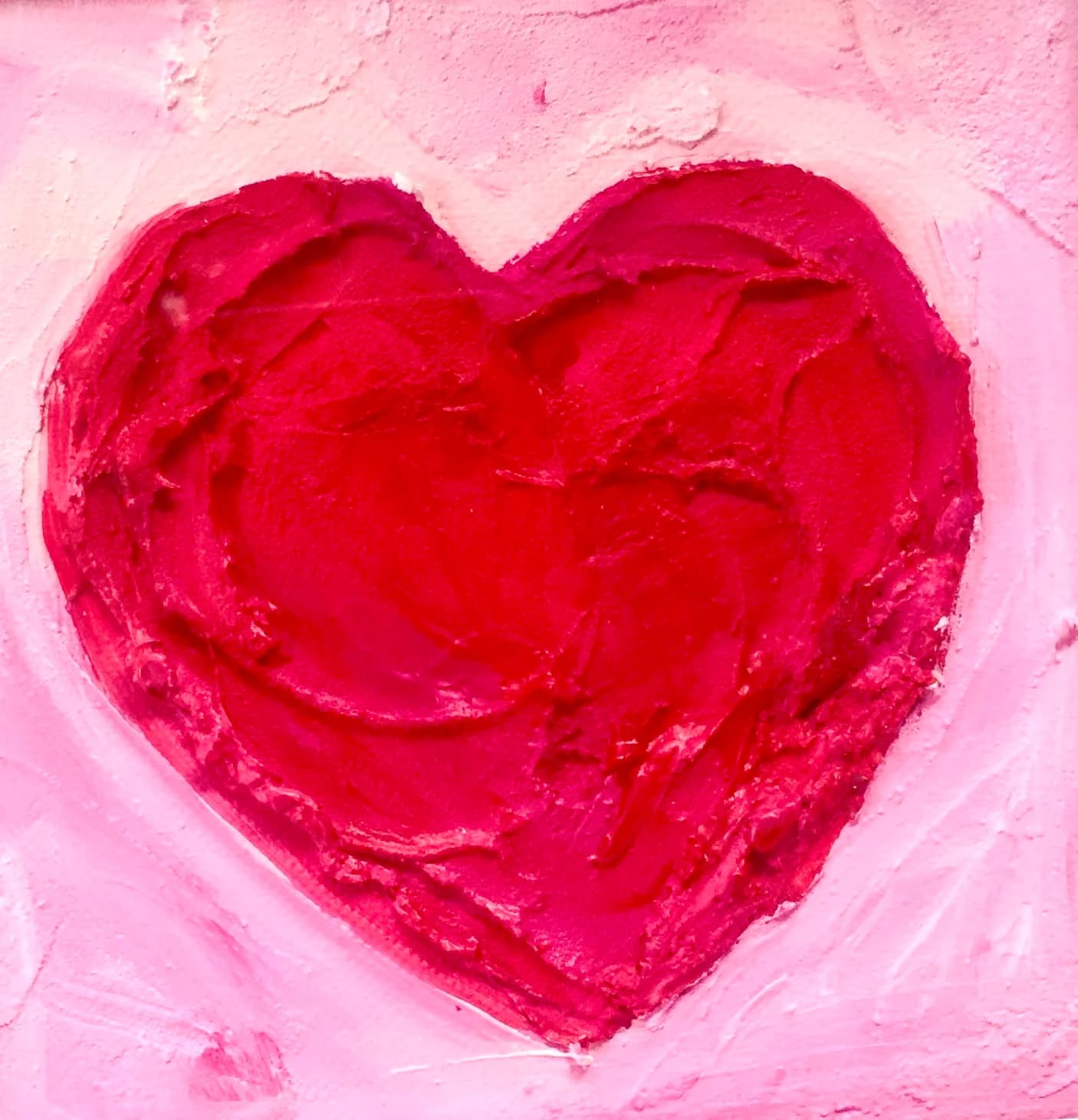 Pop Art Heart Red on Pink