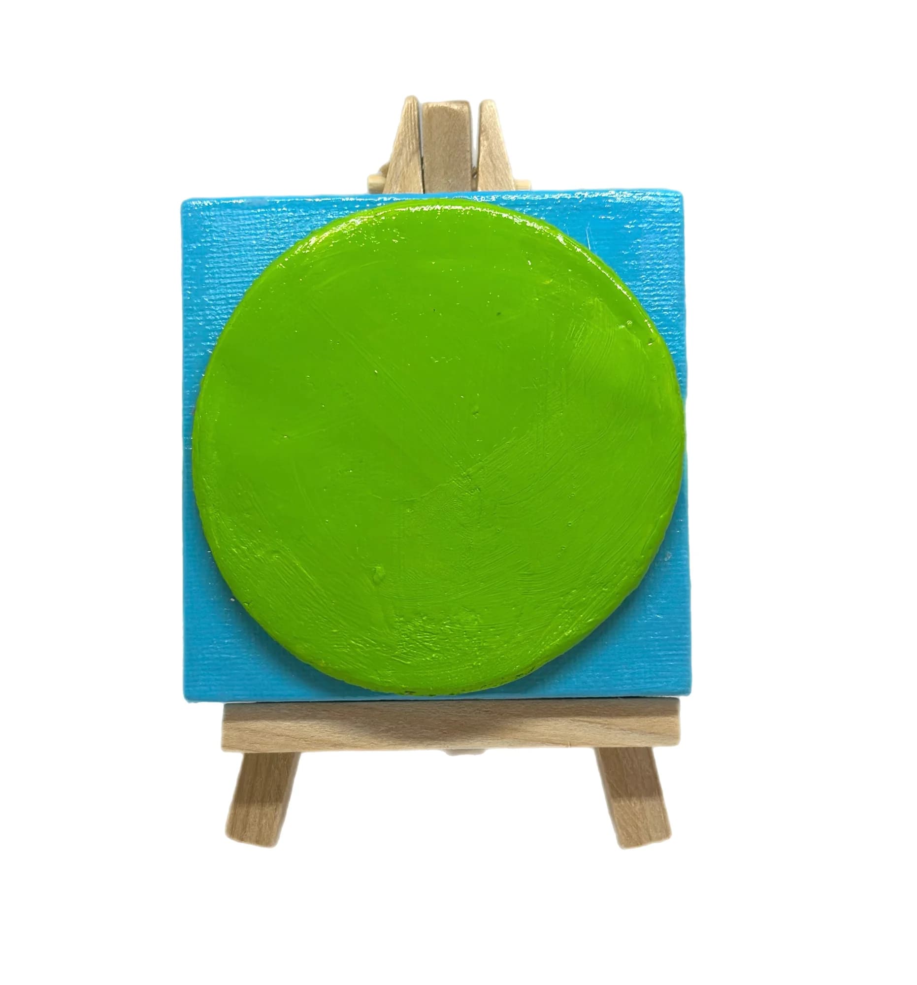 Small Dot - Lime on Turquoise
