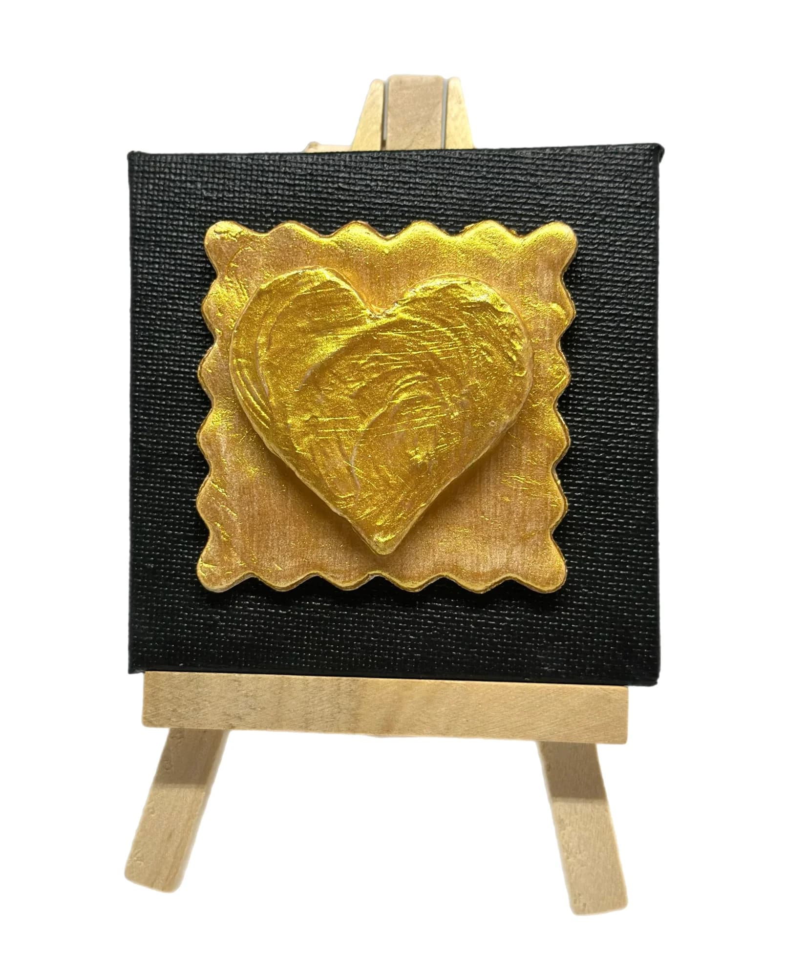 Small Heart of Gold on Gold