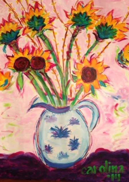 Sunflowers in a Vase